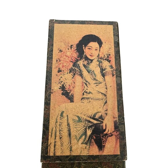 Japanese Woman Snuff Box Paper Asian-Inspired Decorative Sliding JE311 - Picture 7 of 10
